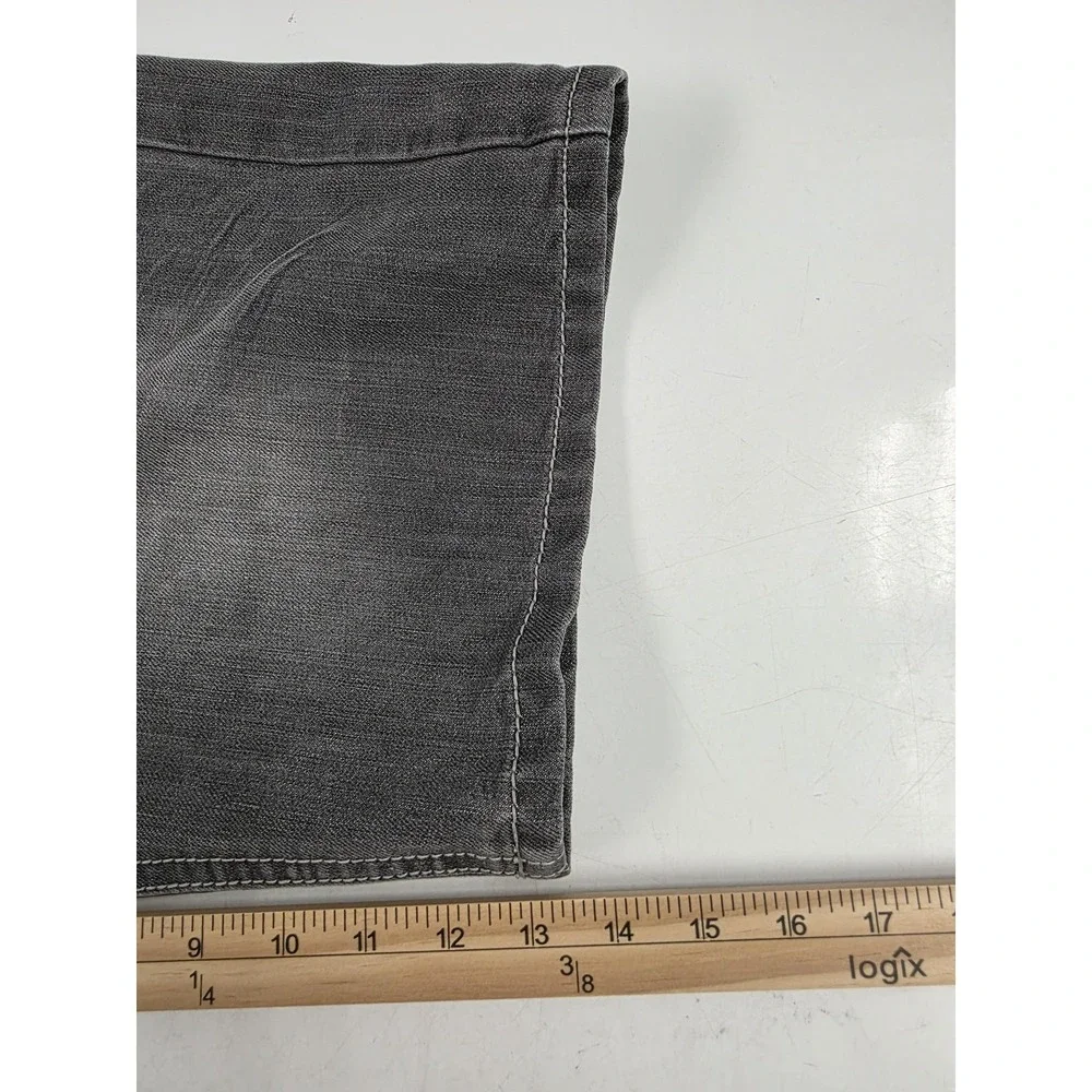 Avirex Shorts Mens 38 Gray Denim Jean Cuffed Stitch Pocket Casual Walking